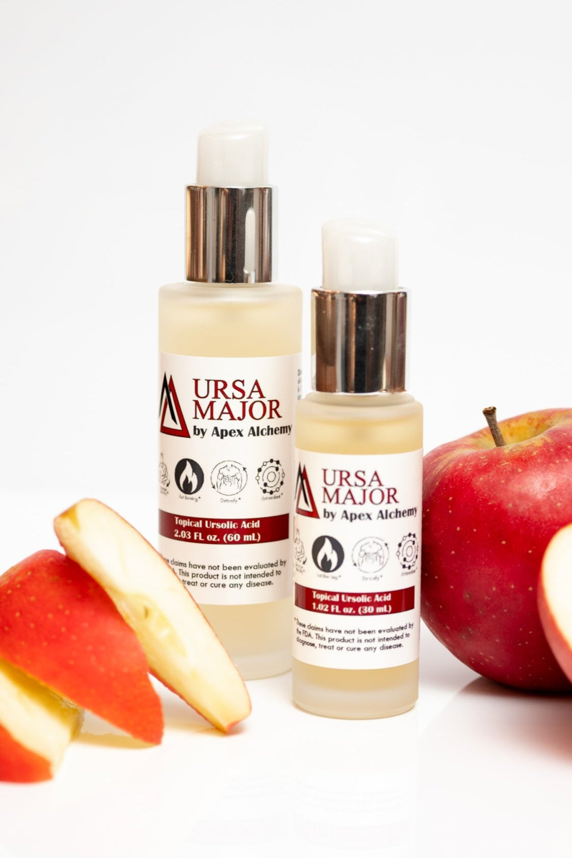 topical ursolic acid gel product in 30mL and 60mL volumes