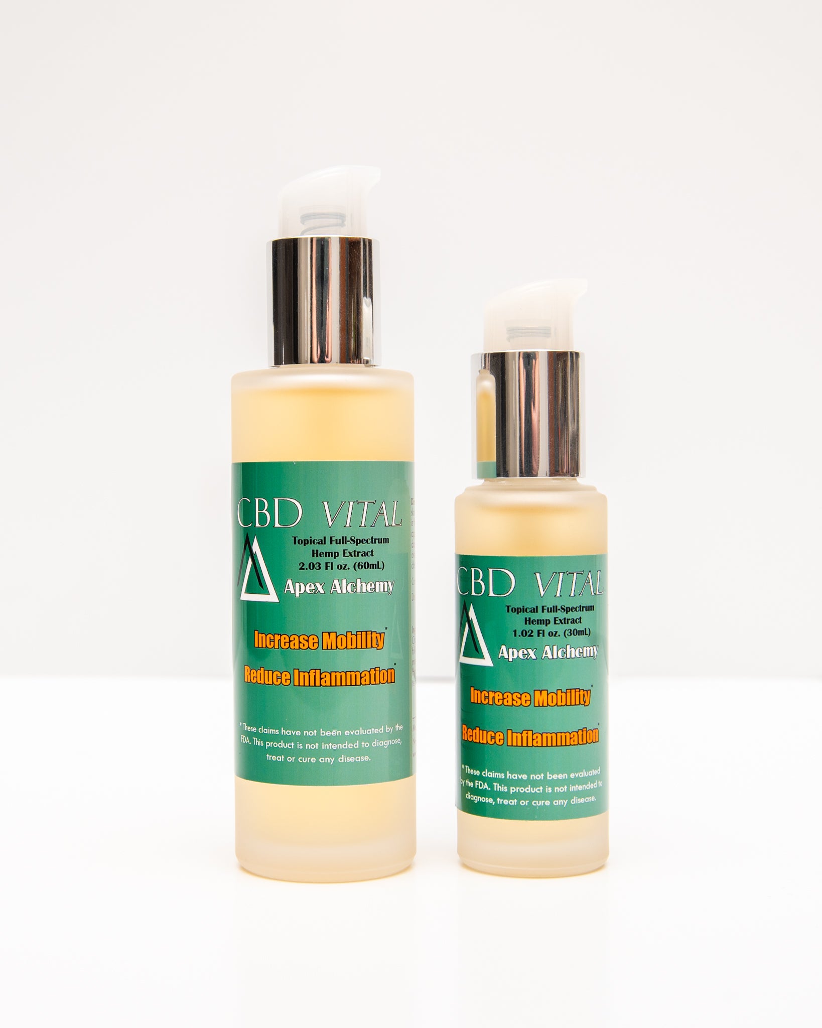 topical CBD gel product in 30mL and 60mL volumes