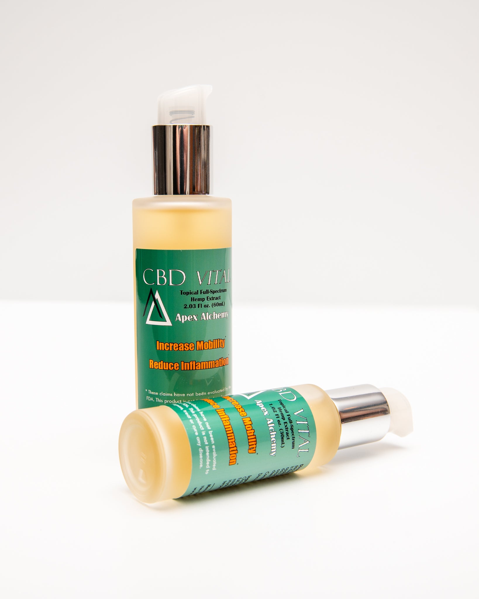 topical CBD gel product in 30mL and 60mL volumes