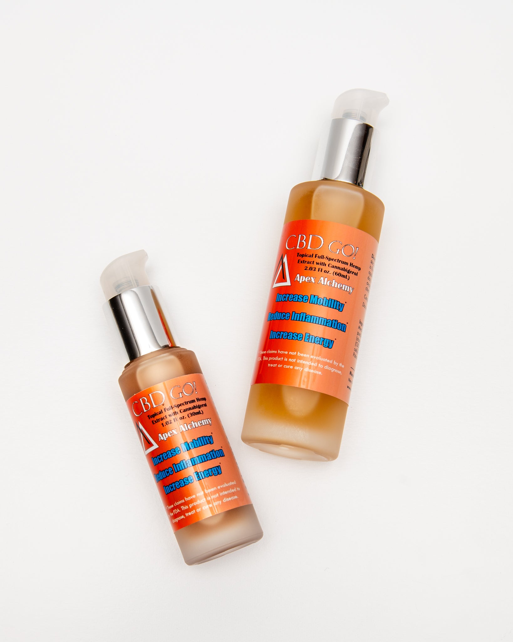 topical CBD and CBG gel product in 30mL and 60mL volumes
